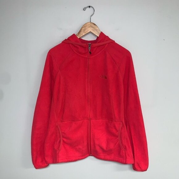 The North Face Fleece Zip Up Hoodie Women’s Size Extra Large XL Pink Coral - Picture 2 of 8